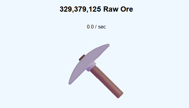 Screenshot of the Clicker MMO