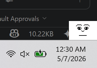 The virtual pet showing a moderate RAM load state while in use on a real computer